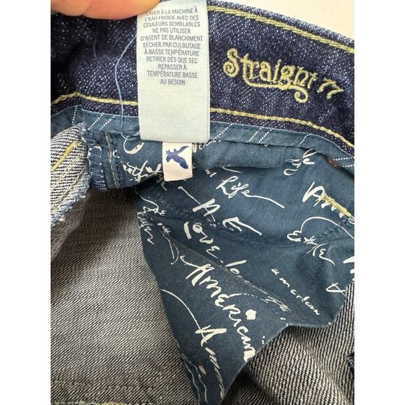 Vintage 90s Y2K low-rise American Eagle Jeans Straight Felled Seams Rare Size 2 - Picture 8 of 11